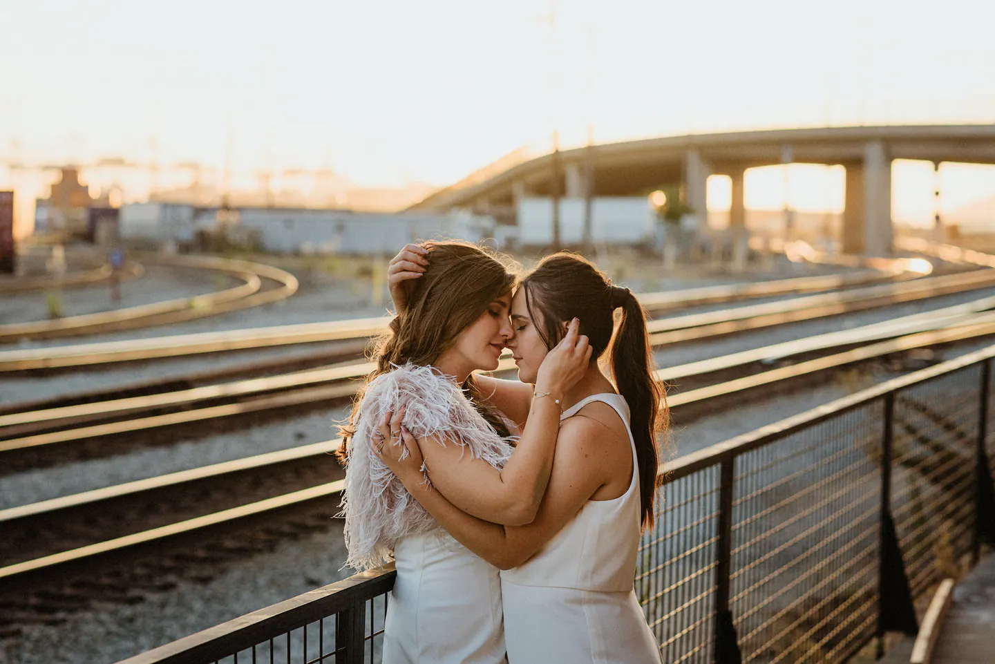 A couple moving together across a San Francisco hillside