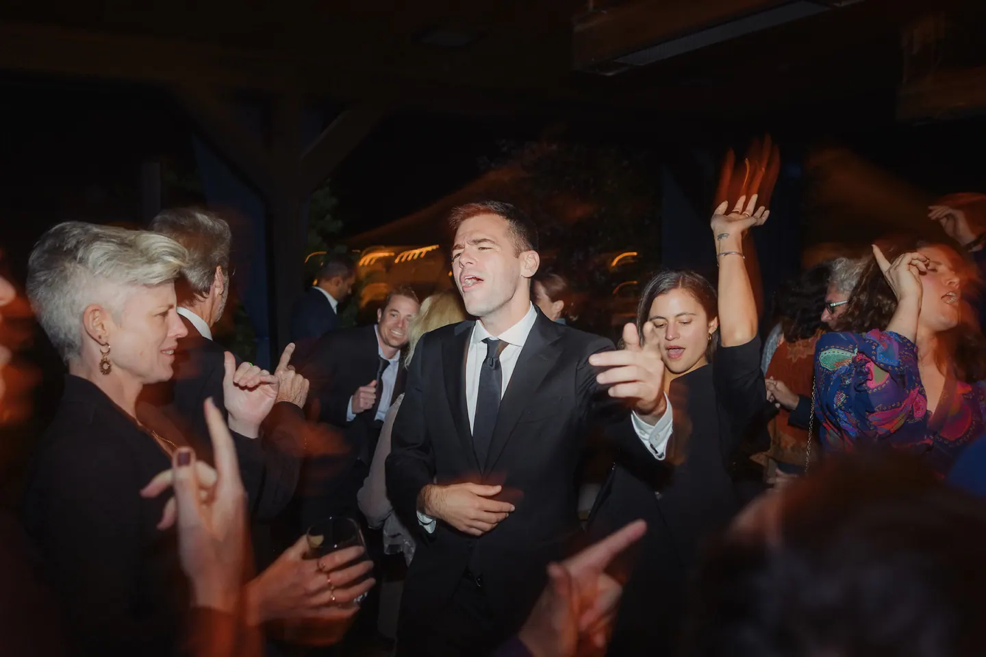 Guests celebrating together at a Northern California wedding venue
