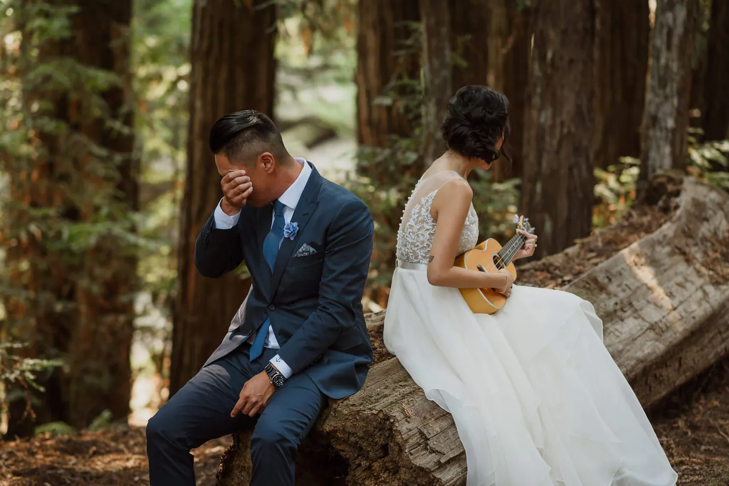 The same wedding photograph after applying the HLC1 Warm and Colorful Lightroom preset