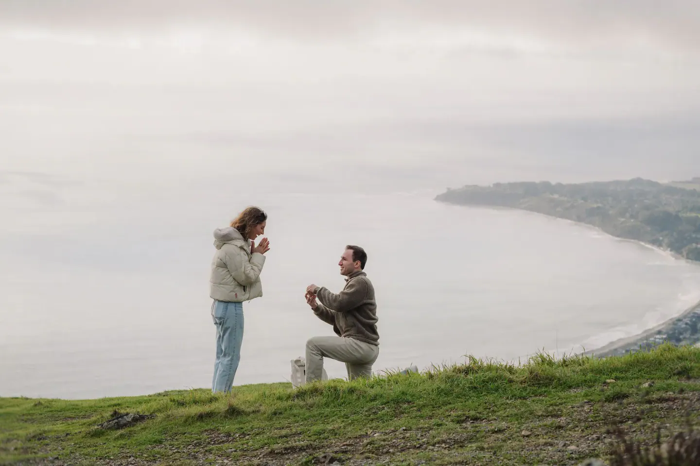 A surprise proposal above the Pacific on Mount Tamalpais