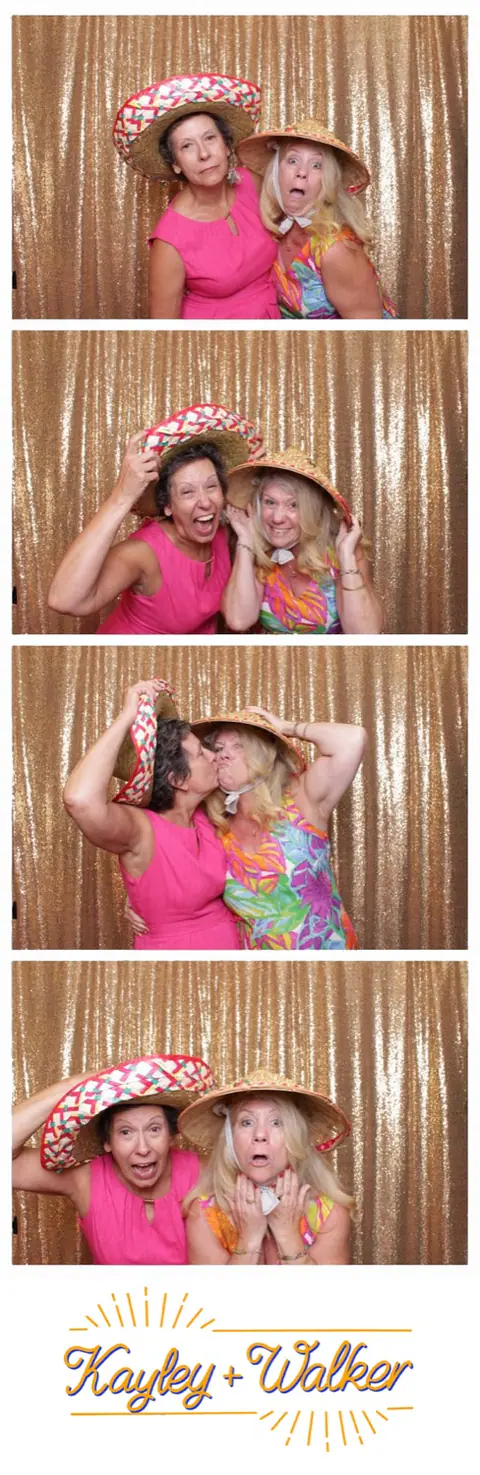 Professionally edited photobooth photographs printed as physical strips