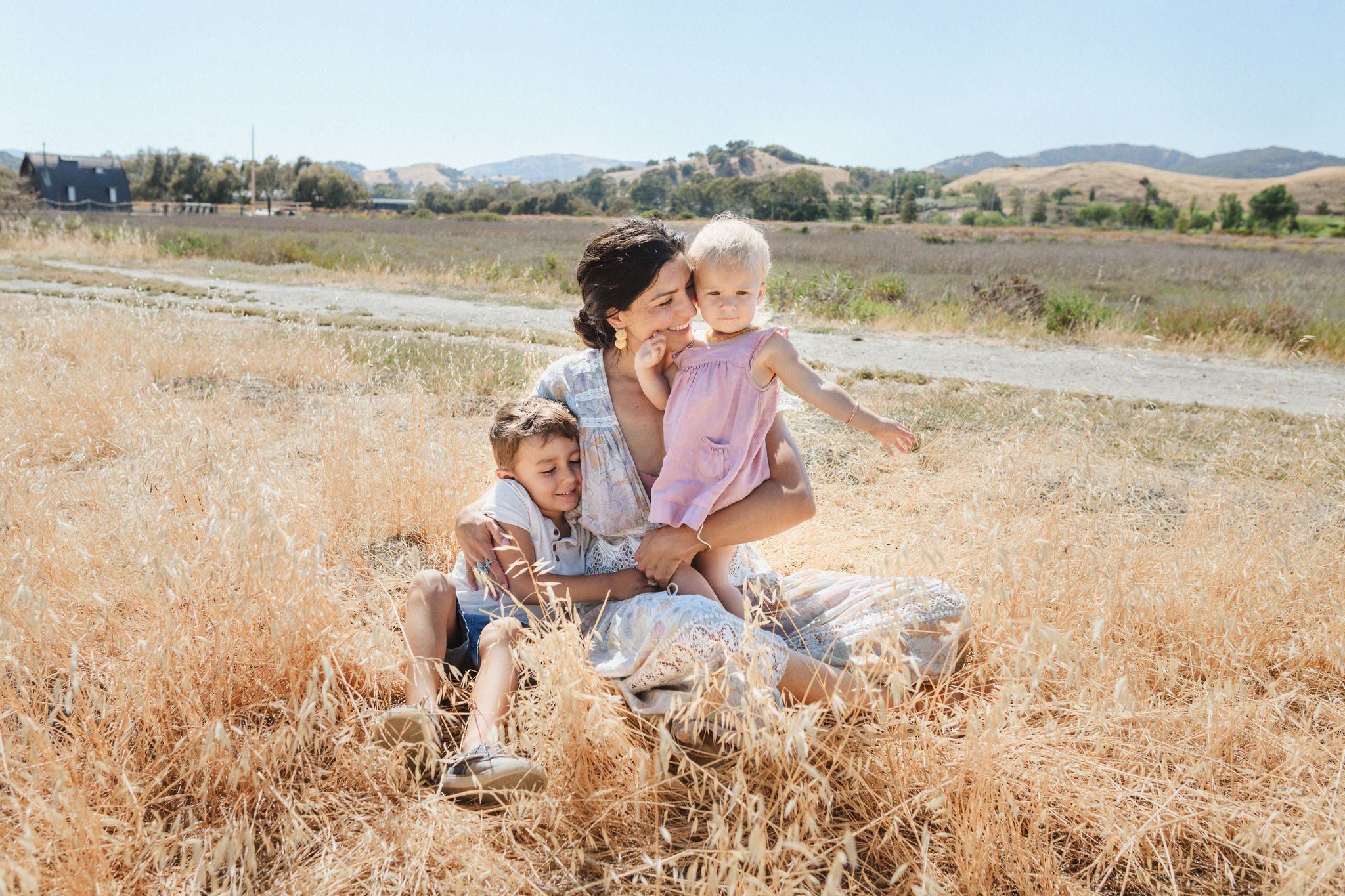 Children moving freely during a Bay Area family photography session