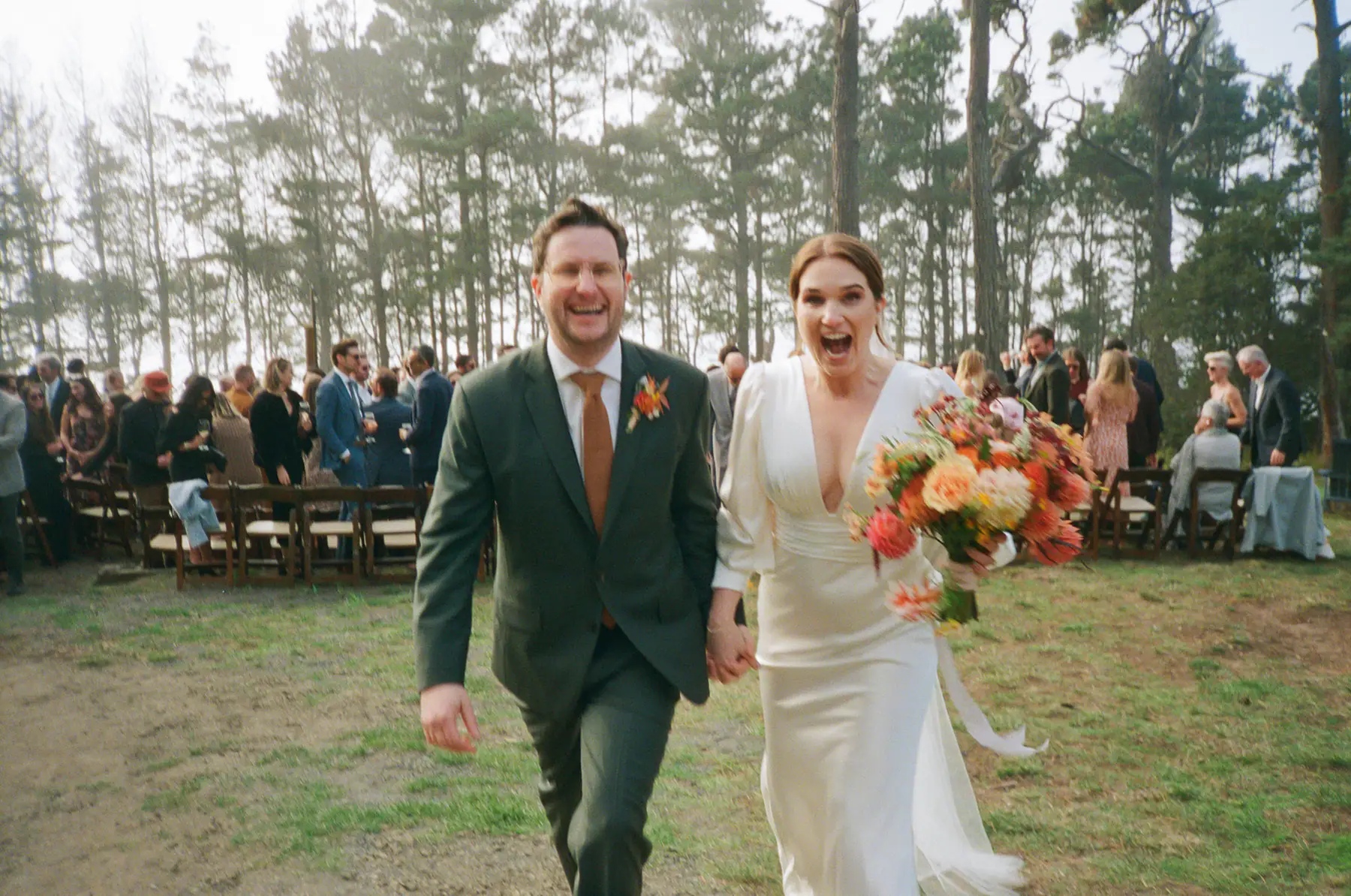 A Mendocino Grove wedding in the redwoods and coastal fog